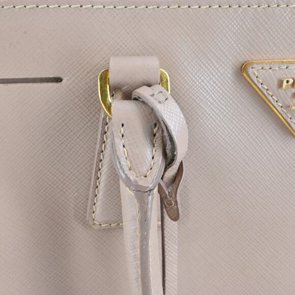 Prada Galleria Double Zip Nude Leather Logo Satchel Bag - Picture 13 of 16